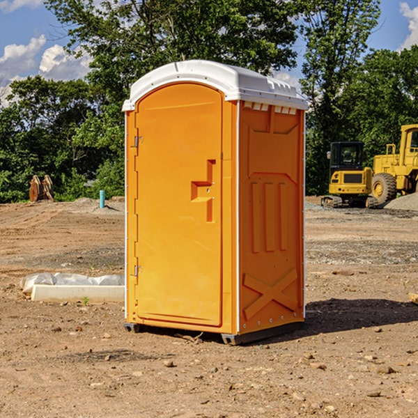 how often are the portable restrooms cleaned and serviced during a rental period in Parkland WI